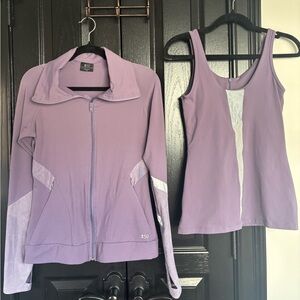 Splits59 Purple Activewear Top Set